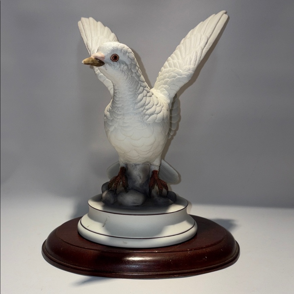 White Ceramic Bird Figurine